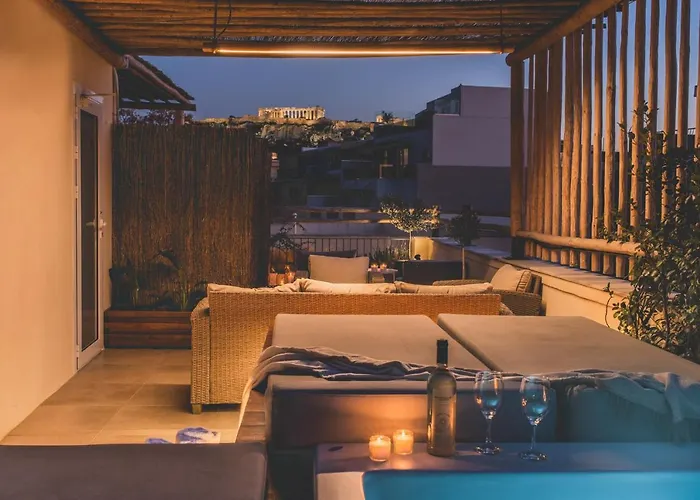 Luxury Apartment With Acropolis View Terrace And Jacuzzi In The Heart Of Athens - Living Stone Azurite