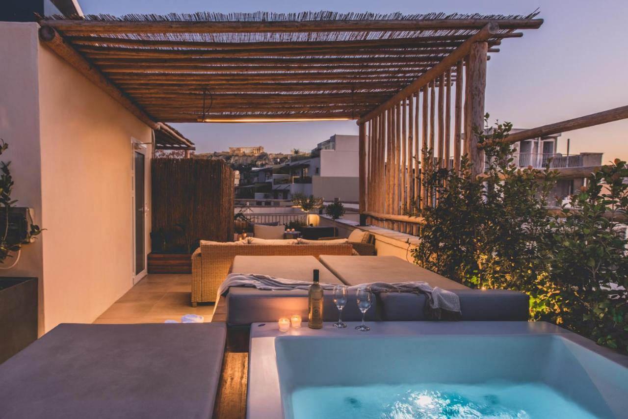 Living Stone Azurite: Luxury Acropolis-view With Jacuzzi *